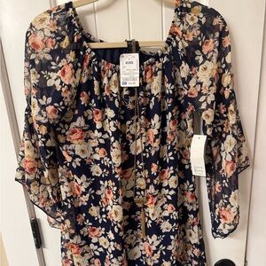 Luxology Navy Floral Dress